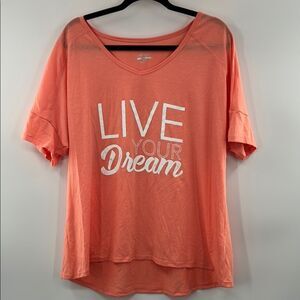 3For$20 BCG Orange Graphic Short Sleeve Tee Relaxed Fit size 1X